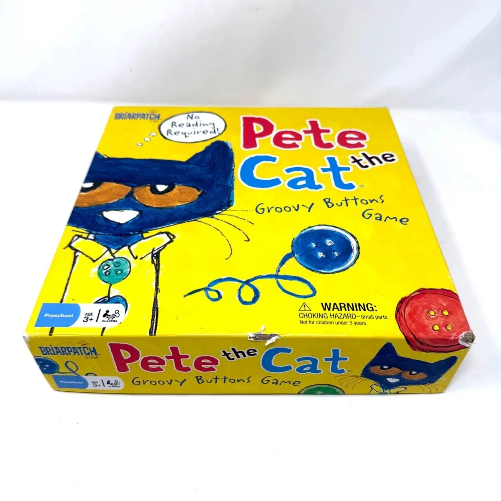 Briarpatch Pete the Cat Groovy Buttons Game Preschool Board Game 01256 Ages 3+
